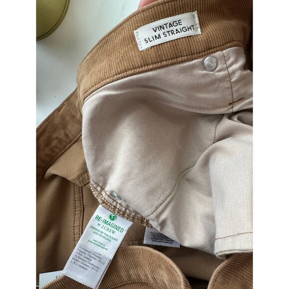 NWT J Crew Golden Brandy Vintage Slim Straight Corduroy Pants 32 / 12 - Picture 10 of 16